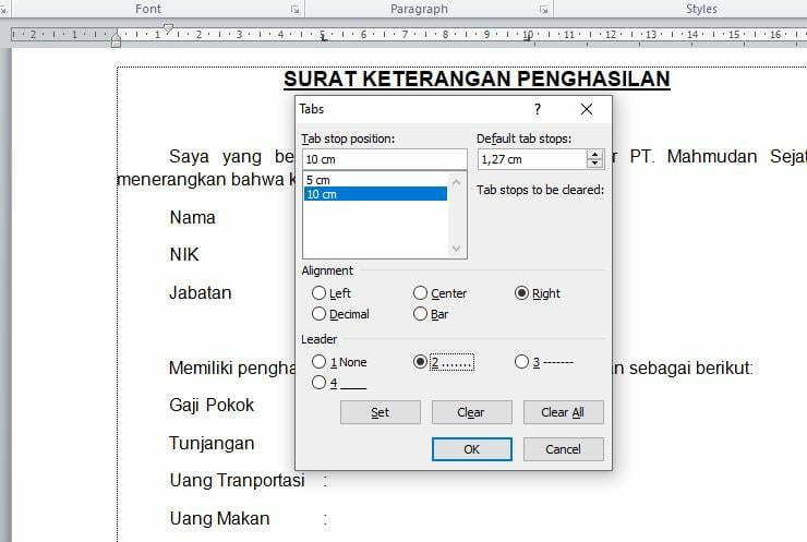 Panduan Belajar Mengetik Di Word Membuat Surat Keterangan