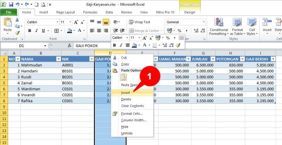 Praktik Terbaik Membuat Tabel di Excel