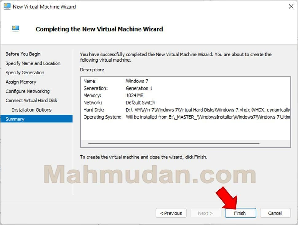 Cara Membuat Mesin Virtual Windows-7 dengan Hyper-V 11 Ringkasan Mesin Vertual