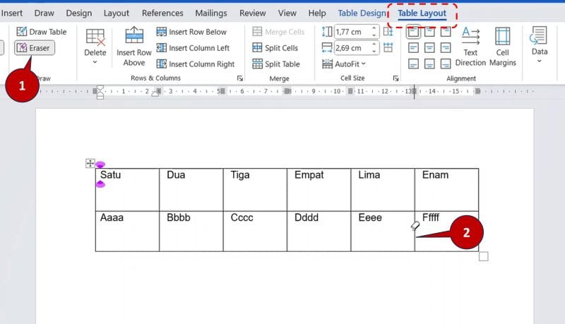 18 Panduan Lengkap Tabel di Word + Trik Khusus 11 hapus garis tabel