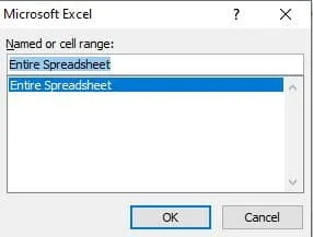 kotak dialog Excel