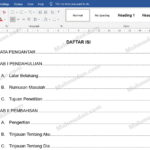 Cara Membuat Daftar Isi Otomatis di Word - 4 Poin Penting 22 daftar isi otomatis di microsoft word