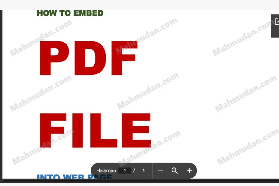 menampilkan file pdf di situs web