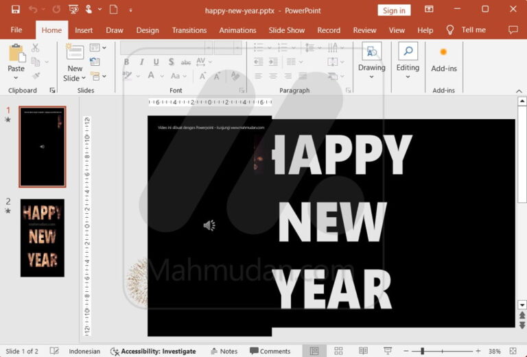 FREE Happy New Year Short Video Template .pptx1 templat video singkat