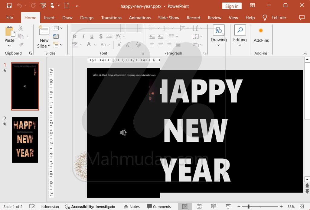 templat video singkat
