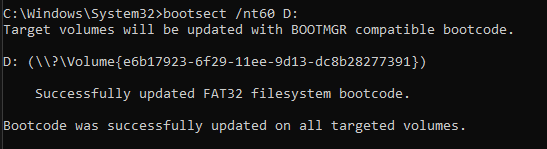 Cara membuat media USB Bootable Windows untuk Sistem UEFI 11 create bootsector