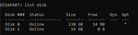 Cara membuat media USB Bootable Windows untuk Sistem UEFI 3 list disk
