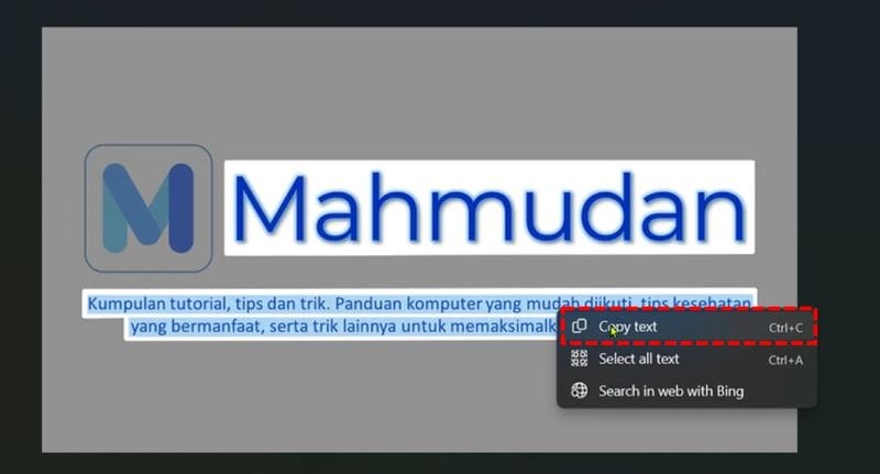 2 An easy way to copy text from pictures in Windows 11 4 salin teks pada gambar dengan Photos