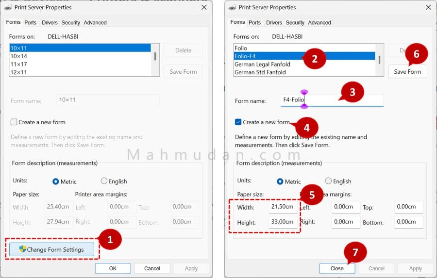 Cara Menambahkan Ukuran Kertas F4-Folio (Word/Excel) - Berbagai Printer 9 add f4 size Print server