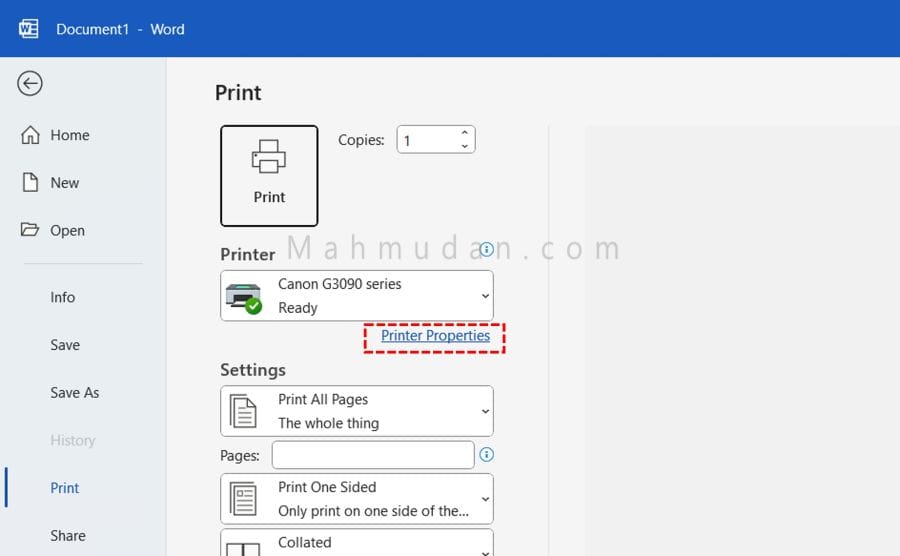 Cara Menambahkan Ukuran Kertas F4-Folio (Word/Excel) - Berbagai Printer 4 properti printer di Word