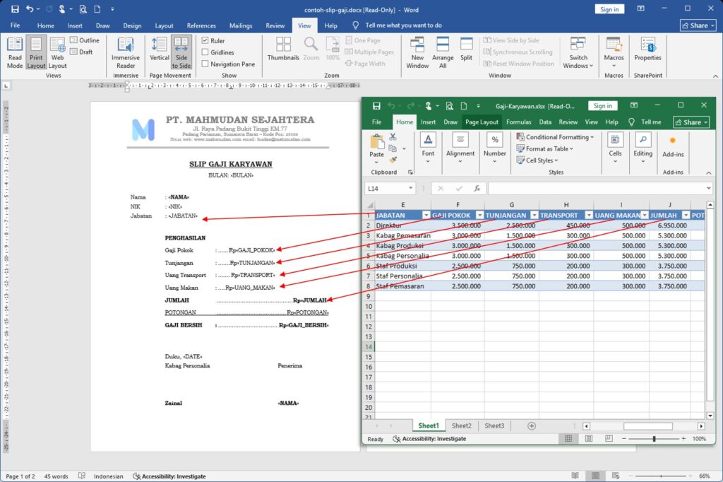 Panduan Lengkap Membuat Mail Merge Word dengan Data Excel + Trik Khusus