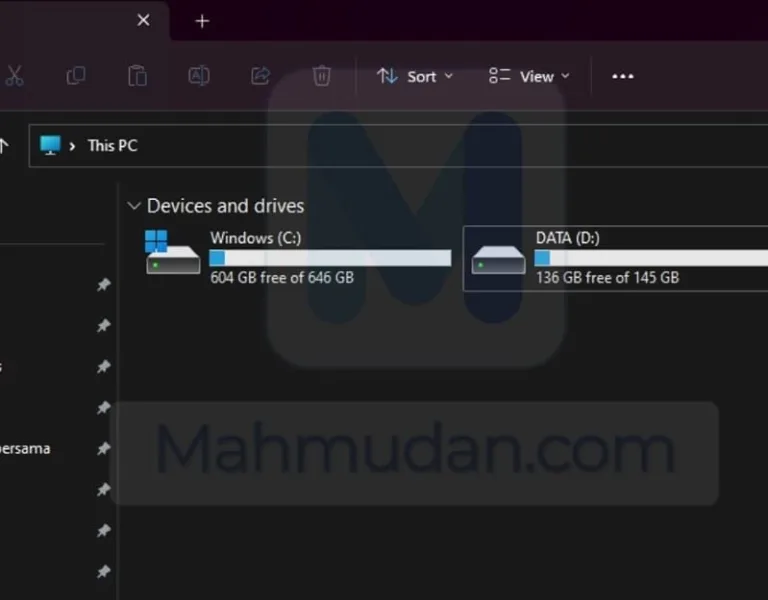 membuat partisi di windows 11
