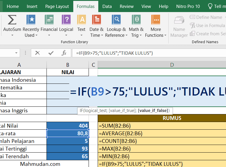 Tutor Gratis 4 41 fungsi rumus excel penting